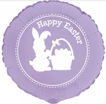 Easter Bunny Lilac 18" Foil Balloon (UNPACKAGED)