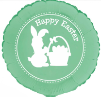 Easter Bunny Mint Green 18" Foil Balloon (UNPACKAGED)