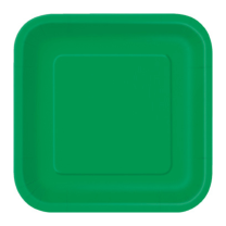 Emerald Green 9'' Square Plates 14 CT.