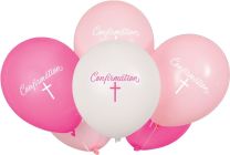 Fancy Pink Cross 12" Confirmation Latex 8ct