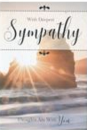 With Deepest Sympathy - Thoughts Are With you - Pack Of 12