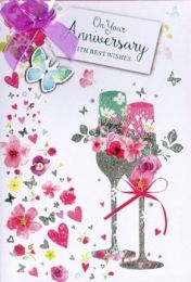 On Your Anniversary - Congratulations - Pack Of 12