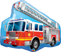 Fire Engine 36" Supershape Foil Balloon UNPACKAGED
