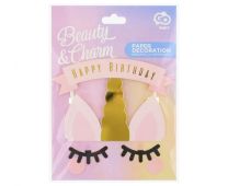 Rainbow Unicorn Cake Topper 1ct