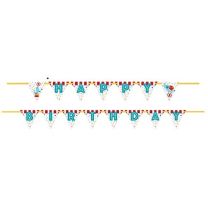 Circus Carnival Happy Birthday Flag Banner 1ct