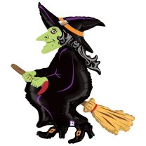 Flying Witch 42" Halloween Supershape Foil Balloon