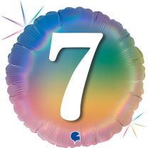 7 Colourful Rainbow 18" Foil Balloon