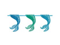 Mermaid Glitter Garland Decoration 9Ft