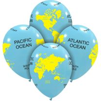 Globe (Yellow on Blue) 12 inch 25ct