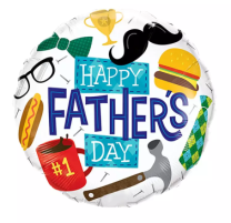 Happy Father's Day 18" Foil Balloon (unpackaged)
