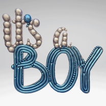 It's A Boy Mosaic Balloon Frame 150cm - Nikoloon