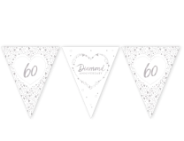 Diamond Anniversary Paper Flag Banner Bunting Foil Stamped