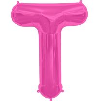 Letter T- Magenta - 16" Foil Balloon