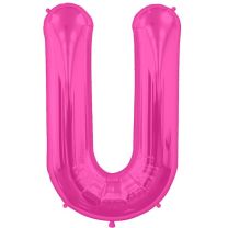 Letter U- Magenta - 16" Foil Balloon