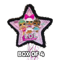 4 x LOL Shaped Drum Pull Pinatas