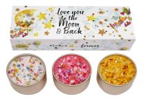 Three Lites: Just Because Candles - Love you to  the Moon & Back