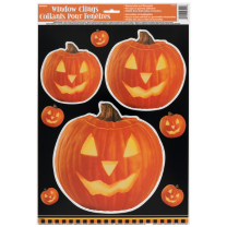 Halloween Pumpkin Glow Window Cling