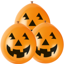 Halloween Pumpkin Printed  9'' Latex Balloons  10ct