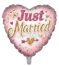 Just Married Traditional 18" Foil Balloon