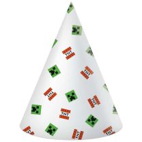 Minecraft Paper Hats 6Ct