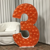 Number 3 Mosaic Balloon Frame 120cm - Nikoloon