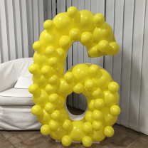 Number 6 Mosaic Balloon Frame 120cm - Nikoloon