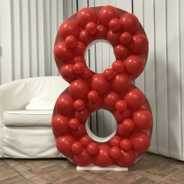 Number 8 Mosaic Balloon Frame 120cm - Nikoloon