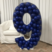 Number 9 Mosaic Balloon Frame 120cm - Nikoloon