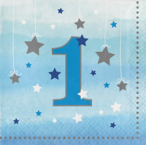 One Little Star Boy 1st Birthday Paper Napkins 16ct
