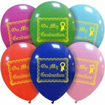 On My Graduation 12" Latex Balloons 25Ct