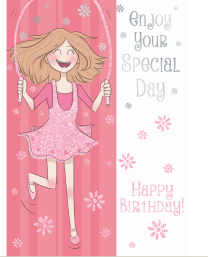 Happy Birthday - Open Girl - Pack Of 12