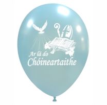 Irish 12" Confirmation Sky Blue Metallic Latex 25ct 