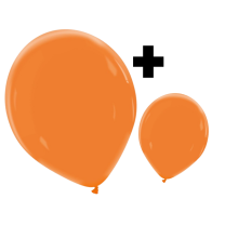 Pumpkin Orange Premium Cattex 12" & 5" Latex Balloons 100Ct in both sizes