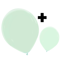 Mint Cream Premium Cattex 12" & 5" Latex Balloons 100Ct in both sizes