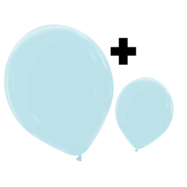 Maya Blue Premium Cattex 12" & 5" Latex Balloons 100Ct in both sizes