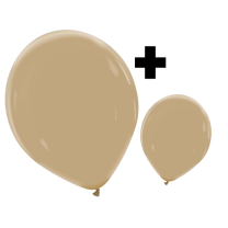 Mocha Premium Cattex 12" & 5" Latex Balloons 100Ct in both sizes