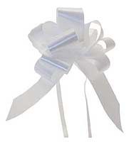 White Pull Bow 50mm - Pack of 20