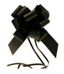Black Pull Bow 50mm - Pack of 20