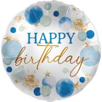 Lucky Blue Birthday - 18" Foil Balloon Premioloon