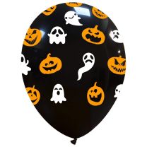 Pumpkins and Ghosts 12" Halloween Latex Balloons 25Ct