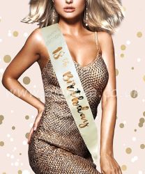 Cream & Gold 18th Sash 1ct