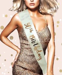 Cream & Gold 30th Sash 1ct