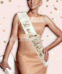 Cream & Gold 50th Sash 1ct