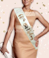 Cream & Gold 60th Sash 1ct