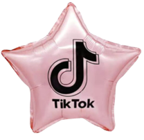 TIKT0K Rose Gold Star 18" Foil Balloon (unpackaged)