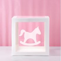 Rocking Horse Transparent Balloon Box 30x30x30cm