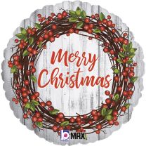 Rustic Christmas 18" Foil Balloon 