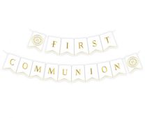 First Communion Paper Flags Garland 1ct