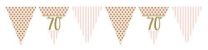 Pink Chic - Age 70 - Pink Metallic Flag Banner Bunting - 3.7m