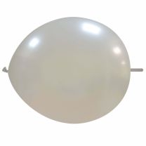 Silver Metallic 12" Linking Cattex Latex Balloon 50Ct